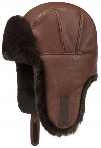 Caciula din piele Bomber Cap Shrunken Lambskin  - Stetson